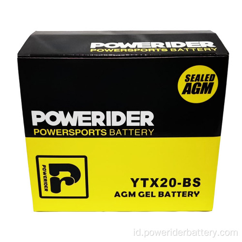 12V 20Ah YTX20H-BS Harley Series Motor Starter Baterai